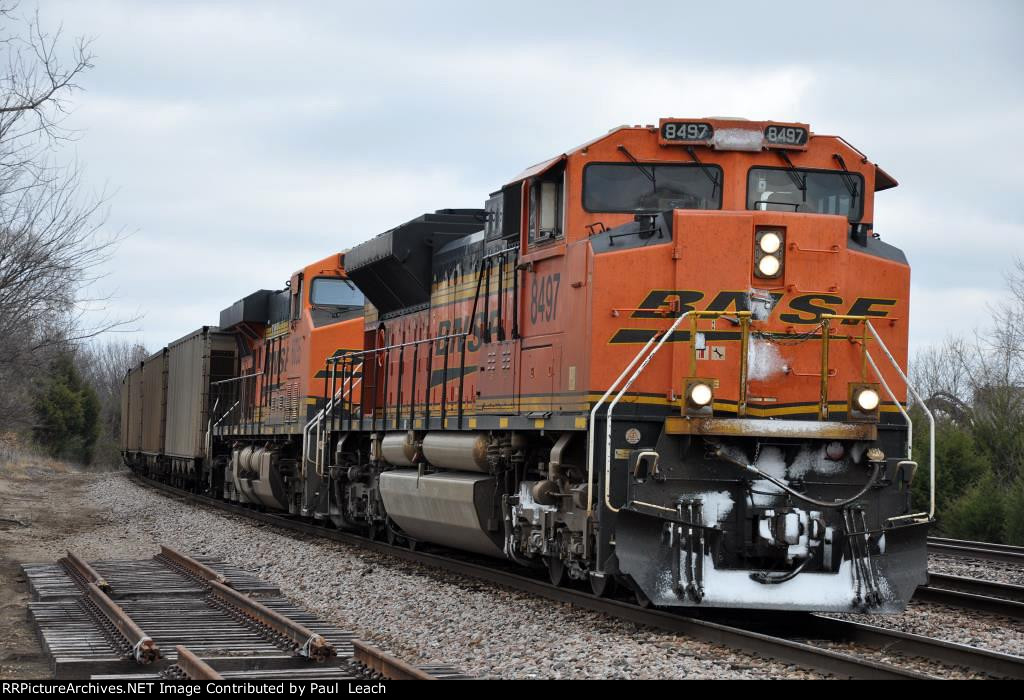 Empty coal train eases west